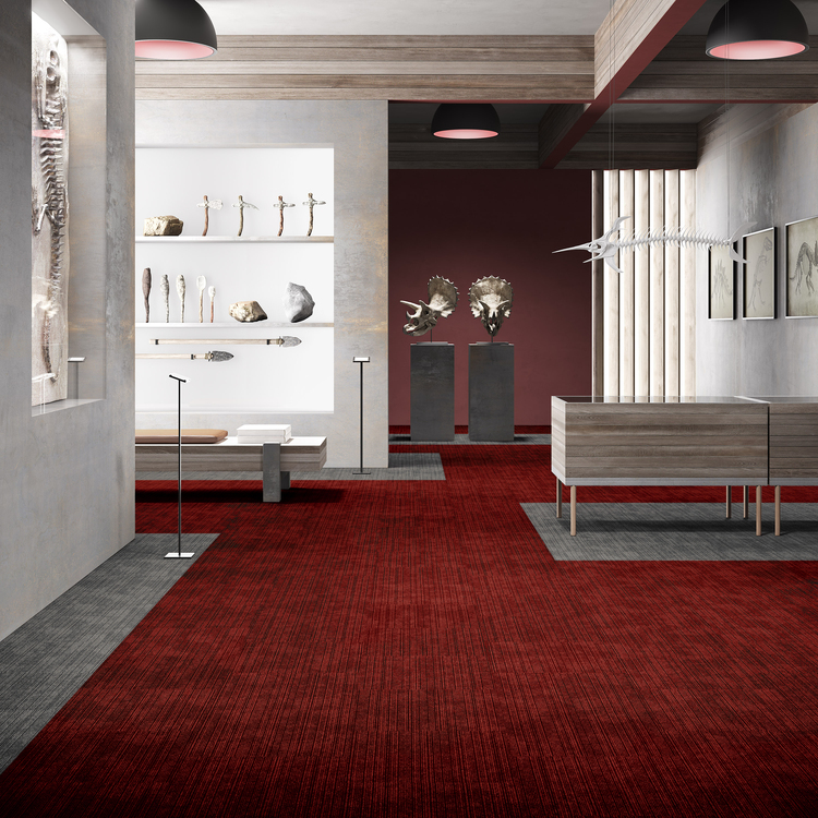 Ковровая плитка Associated Weavers Mambo Tile цвет 19 Florence 500×500×5,9 фото в интерьере